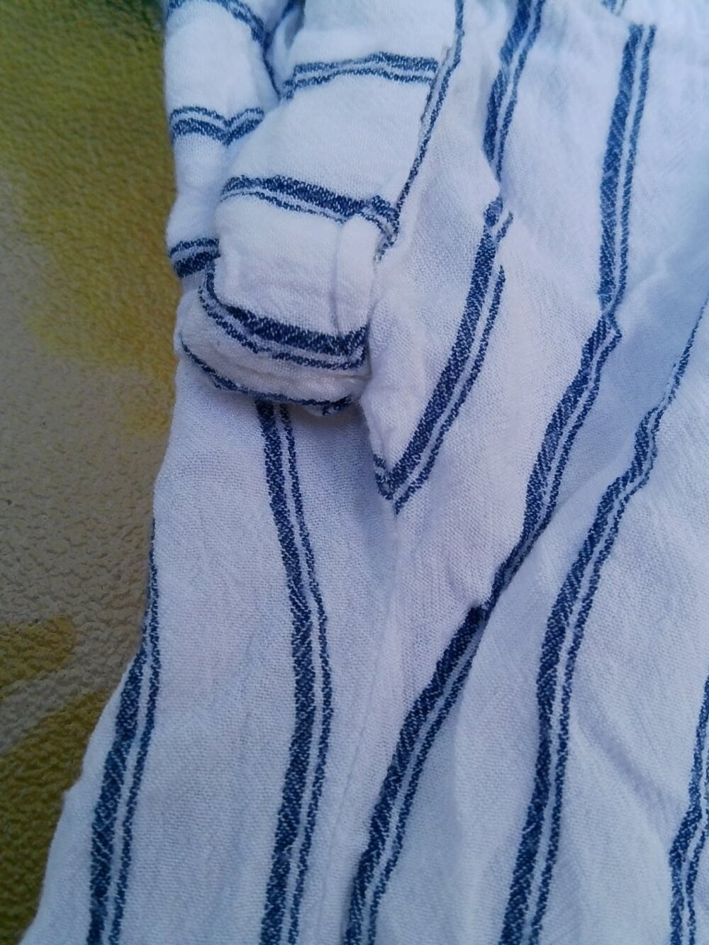 AMERICAN EAGLE BLOUSE WHITE BLUE STRIPE SIZE SMALL GOOD CONDITION - Picture 3 of 9